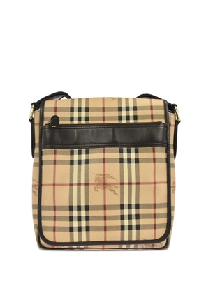 Burberry Pre-Owned 1990s house check-pattern leather shoulder bag - Neutrals