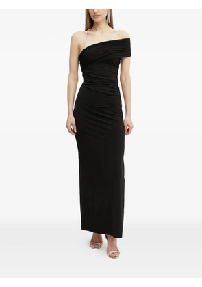 Hervé Léger Olivia crystal-embellished one-shoulder maxi dress - Black
