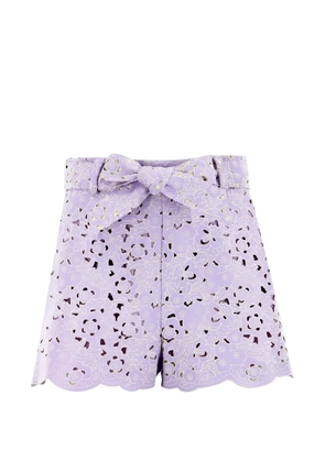 Christy Lynn Peri floral shorts - Purple
