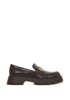 Just Cavalli metal-logo chunky-sole loafers - Black