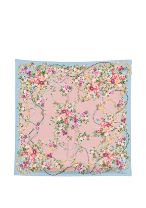 Dolce & Gabbana floral-print scarf - Blue