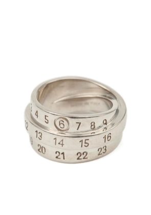MM6 Maison Margiela Triple logo ring - Silver