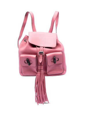 Gucci Pre-Owned 2016-2026 Leather Bamboo Tassel backpack - Pink