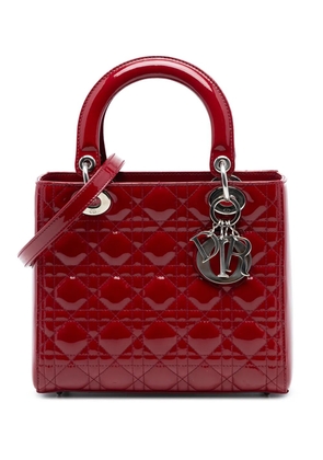 Christian Dior Pre-Owned 2011 Medium Patent Cannage Lady Dior satchel - Red