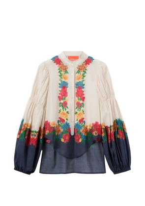 La DoubleJ floral placée blouse - Neutrals