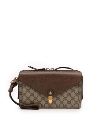 Gucci Pre-Owned 2016-2026 GG Supreme Neo Vintage Document Holder clutch bag - Brown