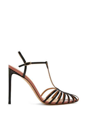 Francesco Russo T-strap cage sandals - Black