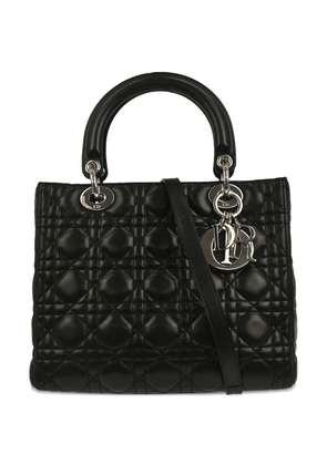 Christian Dior Pre-Owned 2005 Lady Dior Cannage leather tote bag - Black