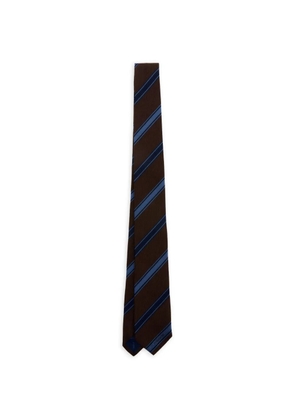 Ferragamo striped tie - Brown