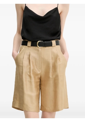 La Petite Française Savoureux pleated tailored shorts - Neutrals