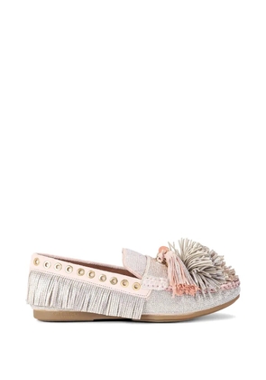 Kurt Geiger London tassel fringed loafers - Silver
