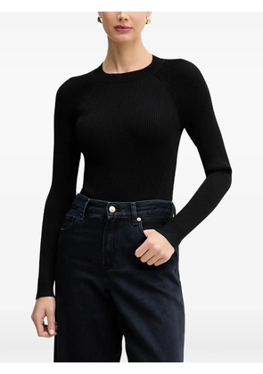 Armani Exchange ribbed round-neck top - Black
