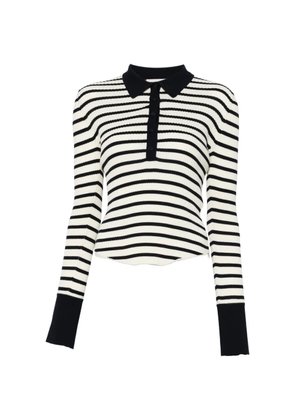 Semicouture striped collared polo shirt - Neutrals