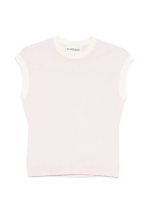 BOMPARD contrasting-trim short-sleeve vest - Pink