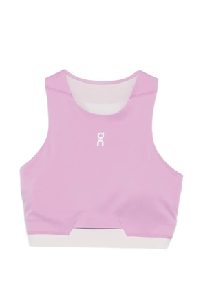 On 2-in-1 crop sports bra - Pink