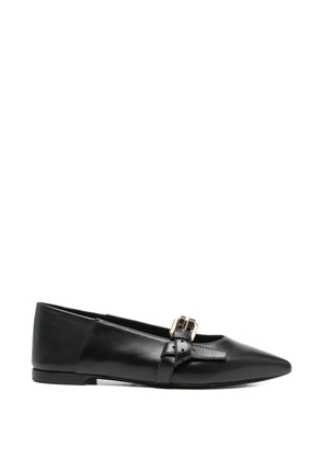 Moschino buckle strap ballet flats - Black