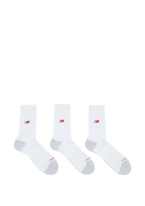 New Balance Active Premium logo-embroidered socks (set of three) - White