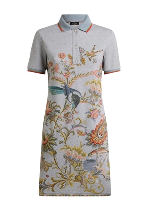 ETRO flora fauna-print mini dress - Grey