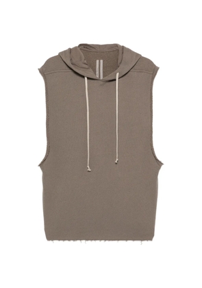 Rick Owens frayed hooded vest - Grey