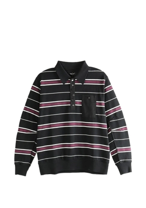 Undercover striped pocket polo shirt - Black