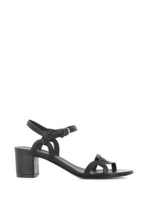 Del Carlo buckle strap leather sandals - Black
