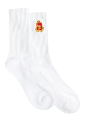 RHUDE logo-intarsia socks - White