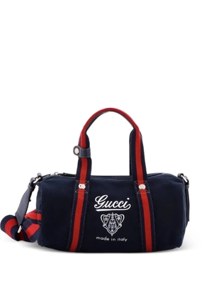 Gucci Pre-Owned Crest Duffle Printed Canvas Small travel bag - Blue