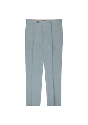 Incotex pressed-crease tailored trousers - Blue