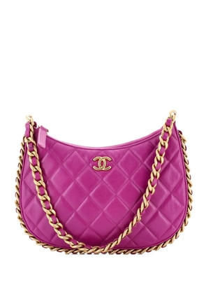 CHANEL Pre-Owned CC Chain Around Quilted Lambskin hobo bag - Purple