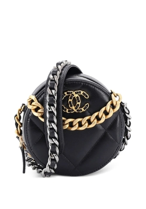 CHANEL Pre-Owned 19 Round with Chain Quilted Leather clutch bag - Black