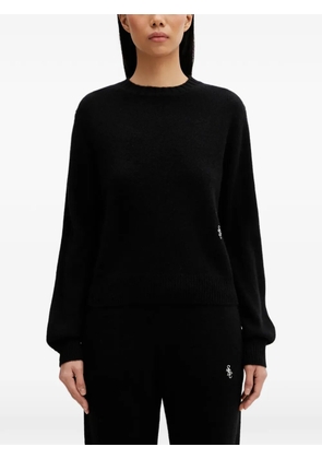 Sporty & Rich logo-embroidered sweatshirt - Black