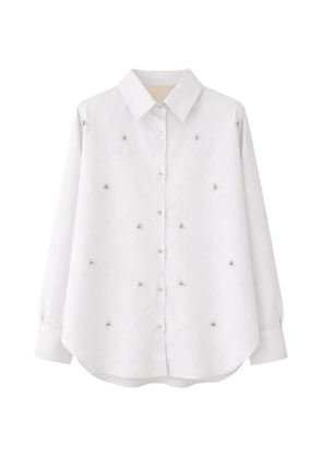 A Paper Kid embellished cotton shirt - White