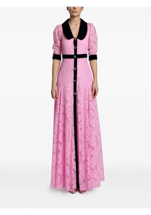 MIAU by Clara Rotescu Bergamot button-embellishment maxi dress - Pink