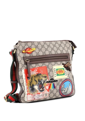 Gucci Pre-Owned Courrier Zip Messenger GG Coated Canvas with Applique Medium crossbody bag - Brown
