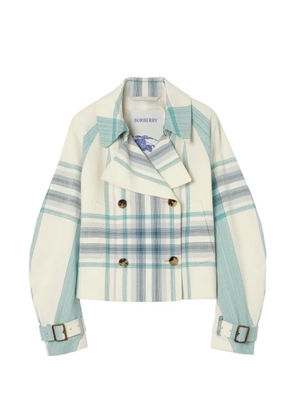 Burberry cropped check Ladybrook trench jacket​ - Neutrals