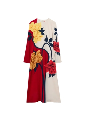 La DoubleJ floral placed dress - Red