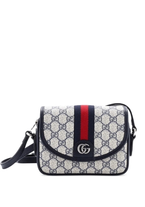 Gucci Pre-Owned Ophidia Flap Shoulder Bag GG Coated Canvas Mini crossbody bag - Blue