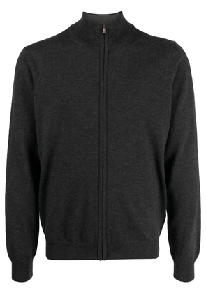Corneliani zip-up mock-neck cardigan - Grey