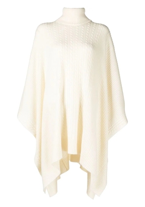Madeleine Thompson Petunia cable-knit poncho - White
