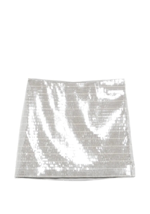 System sequin-embellished mini skirt - Silver