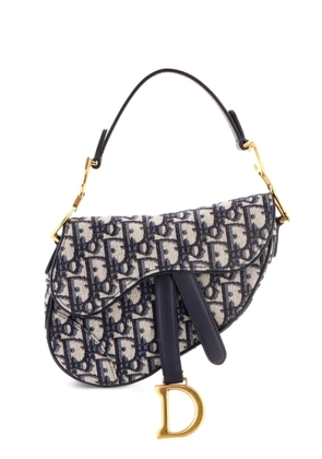 Christian Dior Pre-Owned Saddle Handbag Oblique Canvas Mini shoulder bag - Blue