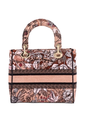 Christian Dior Pre-Owned Lady D-Lite Bag Embroidered Canvas Medium satchel - Pink