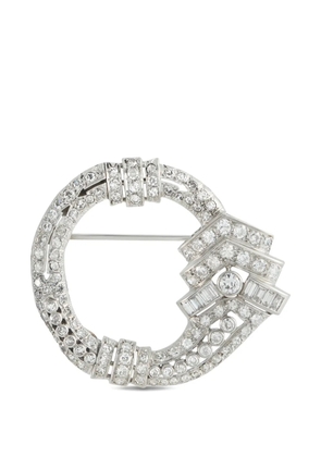 LB Exclusive diamond circle brooch - Silver