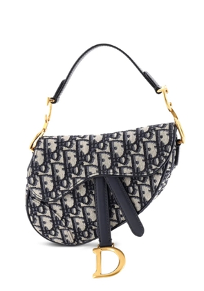 Christian Dior Pre-Owned Saddle Handbag Oblique Canvas Mini shoulder bag - Blue