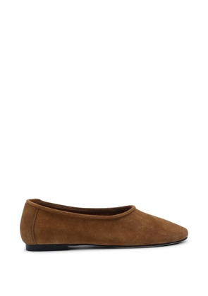 BY FAR topstitch ballet flats - Brown