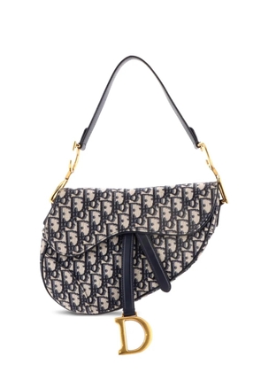 Christian Dior Pre-Owned Saddle Handbag Oblique Canvas Medium shoulder bag - Blue