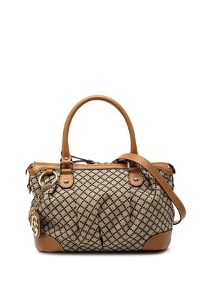Gucci Pre-Owned 2000-2015 Diamante Canvas Sukey satchel - Brown