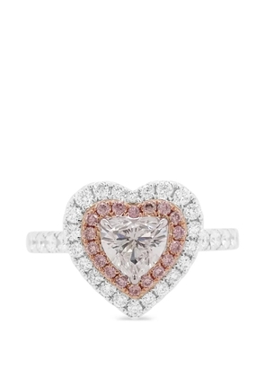 HYT Jewelry heart-motif diamond ring - Silver