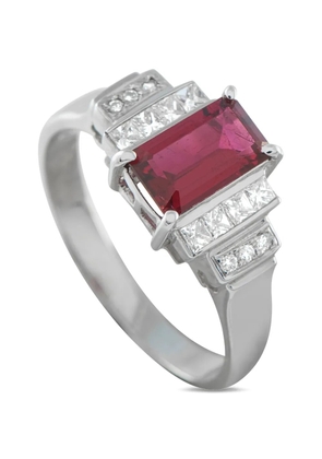 LB Exclusive rubellite diamond embellished ring - Silver