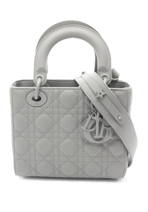 Christian Dior Pre-Owned 2010-2026 Small Lambskin Cannage Lady Dior satchel - Grey